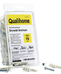 Self Drilling Drywall Anchors With Screws Kit No Pre Drill Needed Anti Spin Grip For Secure Mounts 100 Pack Includes 200 Pieces