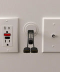 Installed 2 Pack Patented White Self Securing Cable Grommet With Cap Slider Tool Free Locking Cable Management For Walls