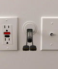 Cable Grommet With Cap Slider Locking Tool Free Securing Design For Walls Ceilings Desks wires passing through white wall