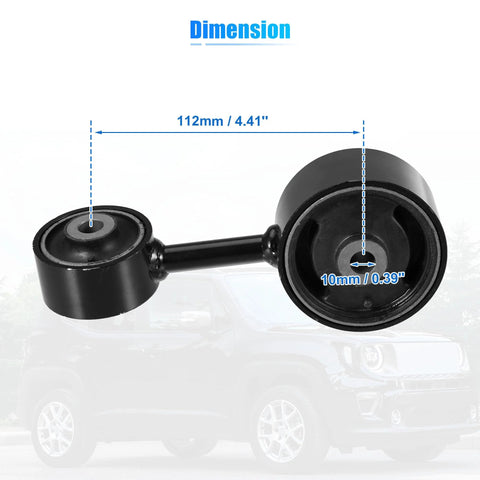 Torque Strut Front Engine Mount Replacement For Toyota Camry 2.2L 1997 2001 And Solara 2.2L 1999 2001 Fix That Clunk When You Punch The Gas Or Shift Gears 12363 74130 close-up view with dimensions