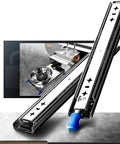 Full Extension Side Mount Drawer Slides For 52 To 60 Inch Drawers, Heavy Duty Rails, Quiet Smooth Glide, Solid Cold Rolled Steel