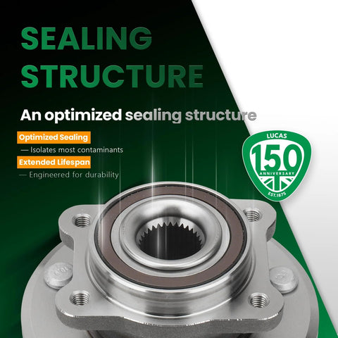 Close-up of Front Wheel Hub And Bearing Assembly With 5 Lug And ABS For Dodge Journey 2009 To 2015 and Ram Promaster 2014 sealing structure.