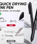 12 Pack Gel Pens 0.7mm Medium Point Black Ink With 6 Extra Refills Retractable Silent Click Fidget Design for no smudge writing