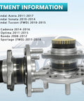 Rear hub assembly kit for Hyundai Azera Sonata Tucson and Kia models.