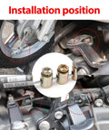 Installation of twenty pack universal throttle cable ends with screws for motorcycles, scooters, dirt bikes, and bicycles.