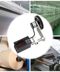 Straight Up Precise Digital Length Counter Measuring Wheel With Dual Relay Outputs And Power Off Memory on cable reel setup