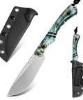 DC53 Steel Outdoor Fixed Blade Go To EDC And Hunting Knife With Colorful Resin Handle And Tactical Sheath