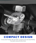Close-up of the Set Of Two Premium Inline Fuel Shut Off Valve One Quarter Inch Thread Gas Petcock Switch for Dirt Bike Scooter Atv.