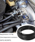 Pro Grade Silicone Vacuum Hose 10 Ft Long One Eighth Inch ID 3mm Black Tubing For Engine Bay Air And Water Lines 130 PSI Burst Pressure High Temp installed in car engine