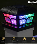 Solar Post Cap Lights Outdoor For 4x4 5x5 6x6 Wooden And Vinyl Posts, RGB Color Changing And Warm White, IP44 Rated