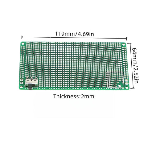 R3 Balance Car Chassis Frame Base Plate And Mounting Bracket For RC Self Balancing 2WD Two Wheel Drive Circuit Board Mount Acrylic DIY Robot Kits Durable Build For Off Road Action displayed with dimensions 119x64x2 mm.