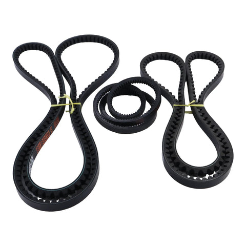 Heavy Duty Belt Set For Transicold X4 7300 7500 And Ultima XTC X2 1800 2100 2100A 2100R 2500A 2500R Refrigeration Units Kit With 50-00162-25 50-00178-16 And 50-00178-27