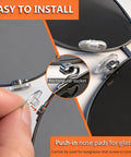 Push In Eyeglass Nose Pads Replacement Kit With 18 Pairs Six Size Options For A Custom Fit shown installed on glasses