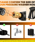 Foam Cannon Dual Connector For Pressure Washer Kit With Switchable Foam And Water Spray Gun compatibility illustration