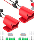 2-pack 12V Power Wheel Battery Adapter Kit with 30A Fuse and 12AWG Silicone Copper Wire for DIY Ride On Trucks and RC Toys