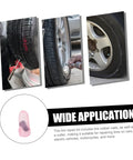 Heavy Duty Vacuum Tire Repair Nail Set With Sharp Cutter Blades And Tough Rubber Screw Plugs For Cars And Trucks Quick Puncture Fix images showing tire repair process and tools.