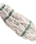 Tornado Mop Refill For All Hard Floors, Easy Snap On Mop Head, Machine Washable, white mop head with green bands