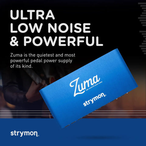 Zuma 9 Outlet Guitar Pedal Power Supply With 9V And 18V Outputs 12V Compatibility Worldwide AC Isolated Sockets Blue Finish