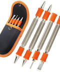 Professional Grade Spring Loaded Dual Head Nail Setter And Center Punch Workhorse Built From Heat Treated Steel For Tough Woodworking Jobs That Throw Kickin Force And Require Zero Finesse Setup kit with tools and case.