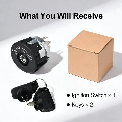 Starter Ignition Switch With 2 Keys 01588300 15883 boxed with ignition switch and keys display for Ariens and Gravely mowers