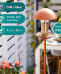 Must Have Durable Metal Bird Feeder On A Sturdy Stand Pole For Outdoor Yard Garden And Patio Decor, Attracts Small Wild Birds