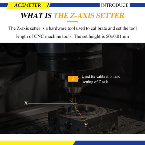 Electronic Z Axis Zero Setter Pro Grade Digital Height Pre Setter For CNC Lathe, Milling Machine, Drilling Machine, on CNC spindle