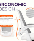 Ergonomic Mesh Office Chair With Lumbar Support And Adjustable Height For Gaming And Work breathable backrest design