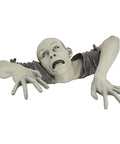 Zombie Of Montclaire Moors Indoor Outdoor Garden Statue Halloween Decor showing upper body rising with full color finish, ideal for spooky yards.