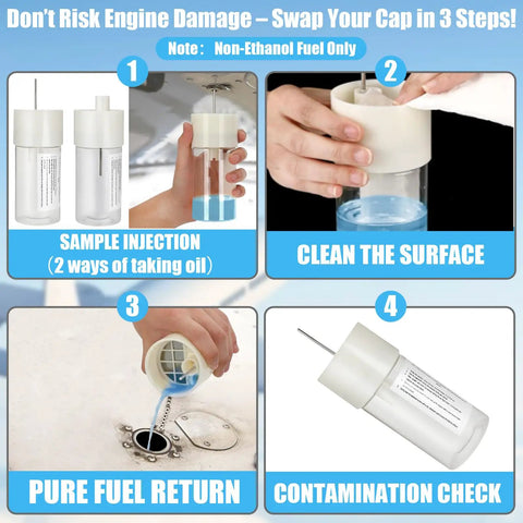 Steps to use Advanced Aviation Fuel Tester Jar And Sump Must Have Kit For Inspections Non Ethanol Fuel Testing Durable ABS Build