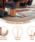 Heavy Duty Nylon Upholstery Sewing Kit With 3 Color Nylon Threads 73.5 Yards Each 7 Curved Needles Gourd Style Threader