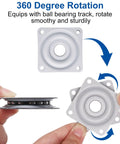 Smooth As Butter 3 Pack 2 Inch Lazy Susan Turntable Heavy Duty Silver Zinc Alloy with quiet ball bearings for smooth 360 degree rotation.