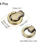 Rock Solid Ball Stud Rivet Kit Four Pieces With Attached D Rings And Swivel Hooks For Leather Crafts Purse Chains And Diy Repairs Bronze Zinc Alloy Hardware Straight Fire, showing dimensions of a metal stud.
