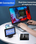 WiFi Digital Eyepiece For Telescopes With 4.3 Inch HD Screen And 1080P Real Time Imaging connected to laptop via USB for real-time sharing