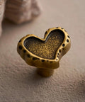 Antique Brass Heart Cabinet Knobs With Hammered Texture Solid Metal Drawer Pulls And Handles For Boho Nursery Dresser Kitchen Cabinets And Bathroom Vanity Decor