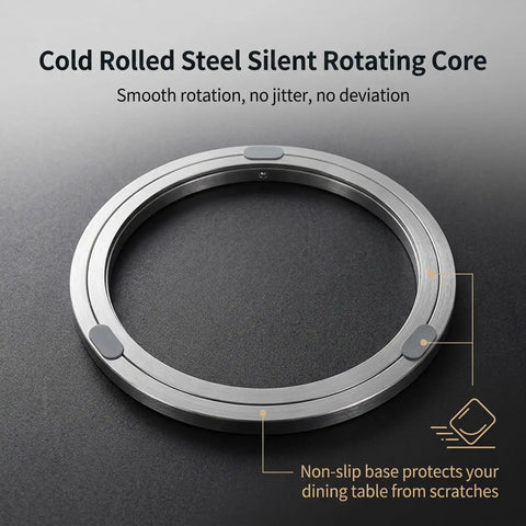 Cold Rolled Steel Silent Rotating Core for Top Tier Sintered Stone Lazy Susan Turntable, ensuring smooth rotation.