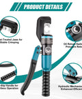 Hydraulic Crimping Tool Kit For Battery Cables And Wire Rope, 6 Ton Crimping Force With 9 Dies showing product details