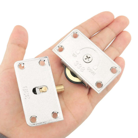 Cabinet Sliding Door Pulley Kit With Screws For Wardrobe And Barn Doors Durable Zinc Alloy Rolling Door Hardware in hand