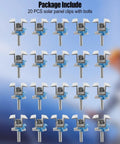 20 Pack Solar Panel Clamps For Unistrut Rails And Wide PV Mounts, Mid Mount Bracket With Bolt Nuts, hardware image