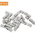 18 Pcs Concealed Barrel Hinge Set For DIY Keepsake Boxes And Cabinets, 25x5mm, Invisible Copper Hinges, Silver Finish, Durable Hardware