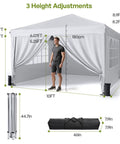 10x10 Pop Up Canopy With Sidewalls For Events And Camping Portable Instant Tent With Carry Bag Easy Setup Under 5 Minutes Sturdy Frame