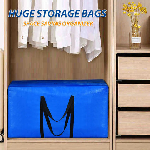 Heavy Duty 57 Gallon Jumbo Moving Bag With Extra Large 42 By 23 By 13.5 Inch Dimensions Massive Capacity for storage in closet