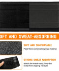 All Day Sweat Shield for Welders and Hard Hats Universal Helmet Sweatband Set shown with close-up on black material and features
