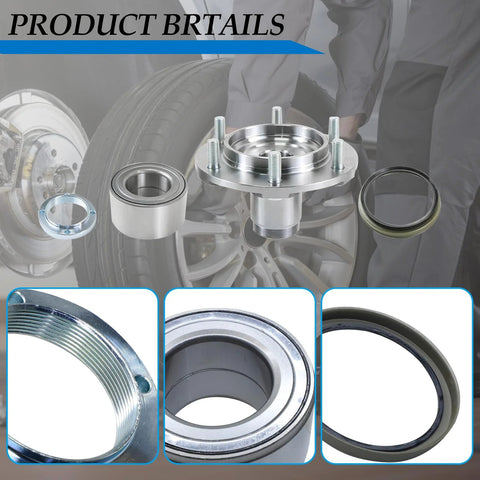 Beefed Up Front Wheel Hub Bearing Kit Replacement WH5170112W For 1999-2004 Tacoma 2.7L, 1996-2001 4Runner, 2000-2006 Tundra, 2001-2007 Sequoia 2WD Only NT517011 710571