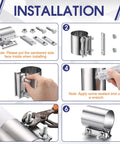 Installation steps for Four Pack Three Inch Exhaust Clamps Stainless Steel Muffler Band Sleeve Couplers For Pipes And Catalytic Converters