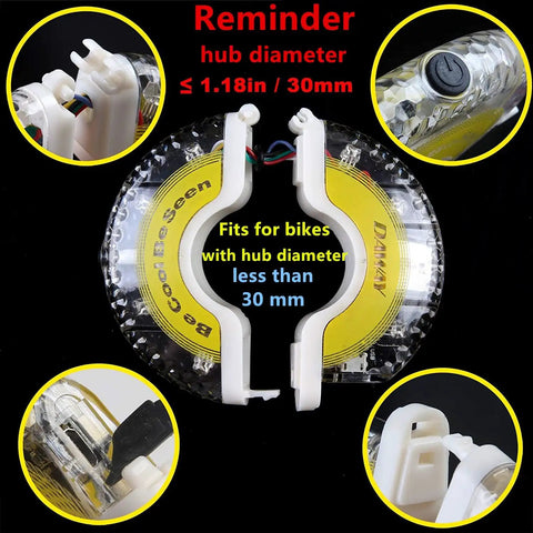 Rechargeable LED Bike Wheel Light A16 7 Color Spoke Light With 16 Modes Waterproof for hubs under 30mm
