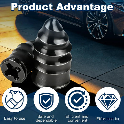 Close-up of rubber plug nails from Portable Tire Repair Kit With 60 Pcs Plug Set Rubber Plug Nails And Screwdriver Self Service On The Go Fix