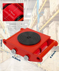 Heavy Duty Machinery Mover 6 Ton 13200 Lb Capacity Four Wheel Dolly Skate With 360 Degree Rotation Cap for warehouse use