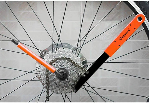 Bike Cassette Removal Tool Set With Chain Whip And Auxiliary Wrench For Freewheel And Sprocket Removal, Lock Ring Extractor, Pro Grade Hub Maintenance Kit, Heat Treated, Heavy Duty And Durable