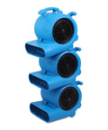 Three Speed Air Mover With Three Quarter Horsepower And 3000 CFM For Quick Drying And Air Circulation In Home Or Vehicle Built Like A Workhorse Floor Carpet Dryer And Cooling Fan stacked