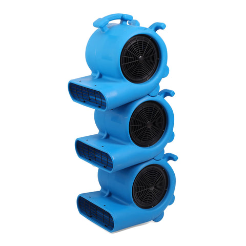 Three Speed Air Mover With Three Quarter Horsepower And 3000 CFM For Quick Drying And Air Circulation In Home Or Vehicle Built Like A Workhorse Floor Carpet Dryer And Cooling Fan stacked